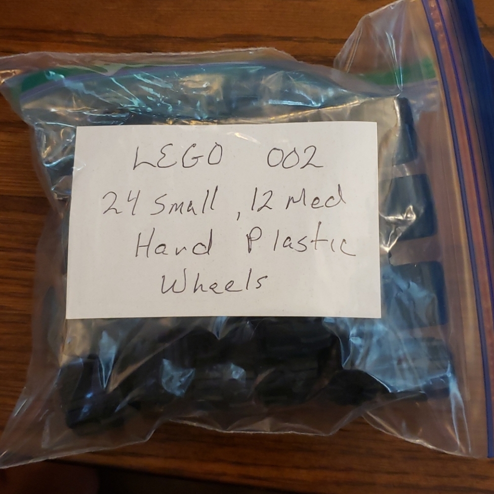 Lego Small and Medium Hard Plastic Wheels